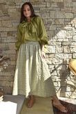 Nonni Gingham Ripley Skirt Olive